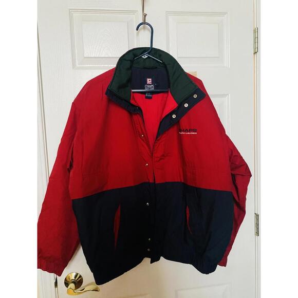 Chaps by Ralph Lauren Men's Windbreaker Jacket Red and Black